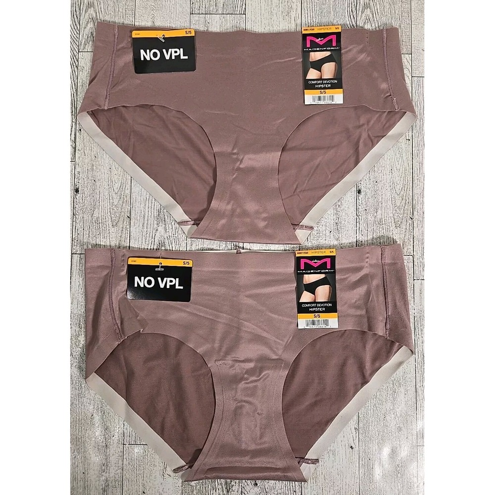 Maidenform Hipster 5 (Small) Sexy Comfort Devotion Bronze Cream Soda Lot of 2